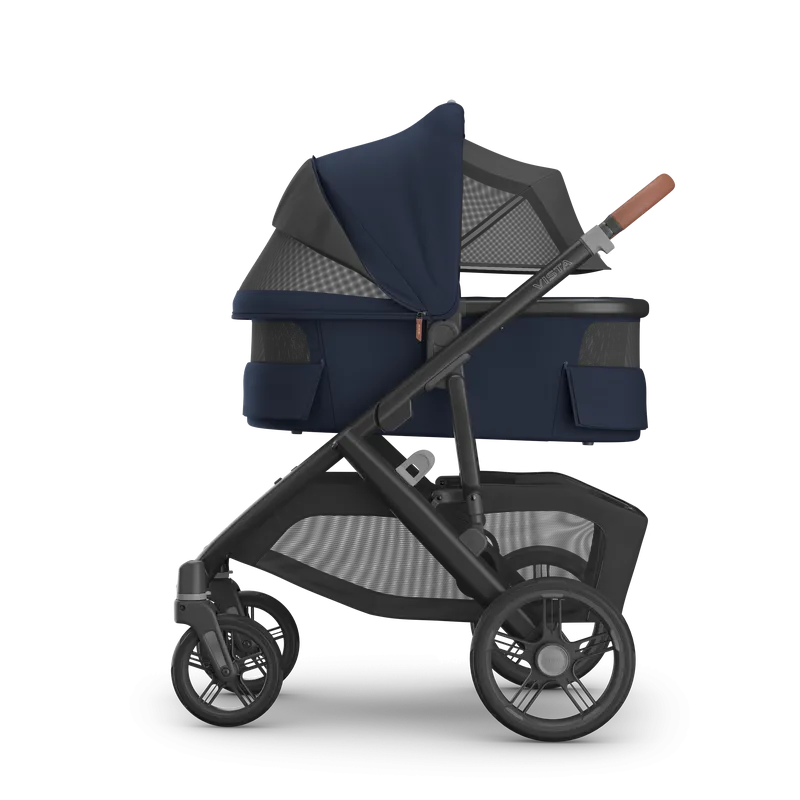 UPPAbaby Vista V3 Stroller & Bassinet Bundle - Noa (Navy / Carbon Frame / Saddle Leather)