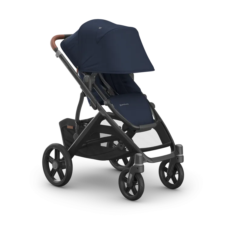 UPPAbaby Vista V3 Stroller & Bassinet Bundle - Noa (Navy / Carbon Frame / Saddle Leather)