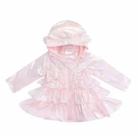 Wee Me Baby Girls Pink Bow Iridescent Frilly Summer Jacket