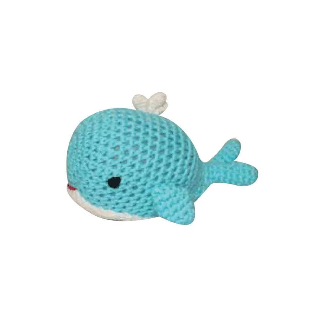 Whale Hand Crochet Rattle