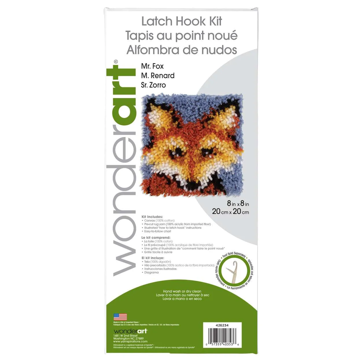 WonderArt Mr Fox Kit 8" x 8", Discontinued items