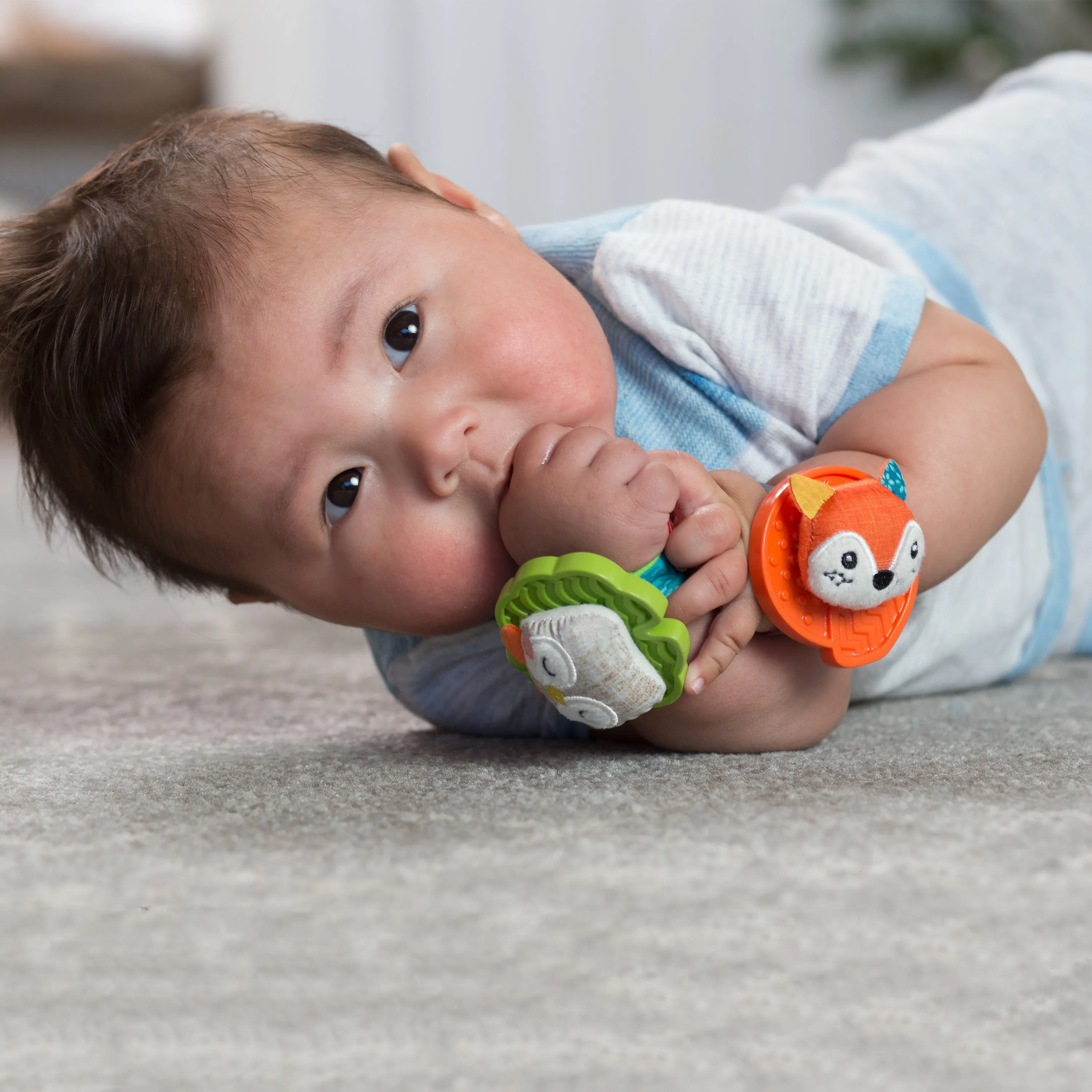 Wrist Rattles™ Owl & Fox Teethers